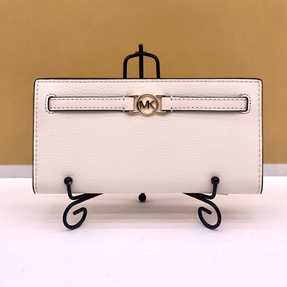 Michael Kors Reed Large Snap Bifold Wallet Light Cream - Picture 9 of 11